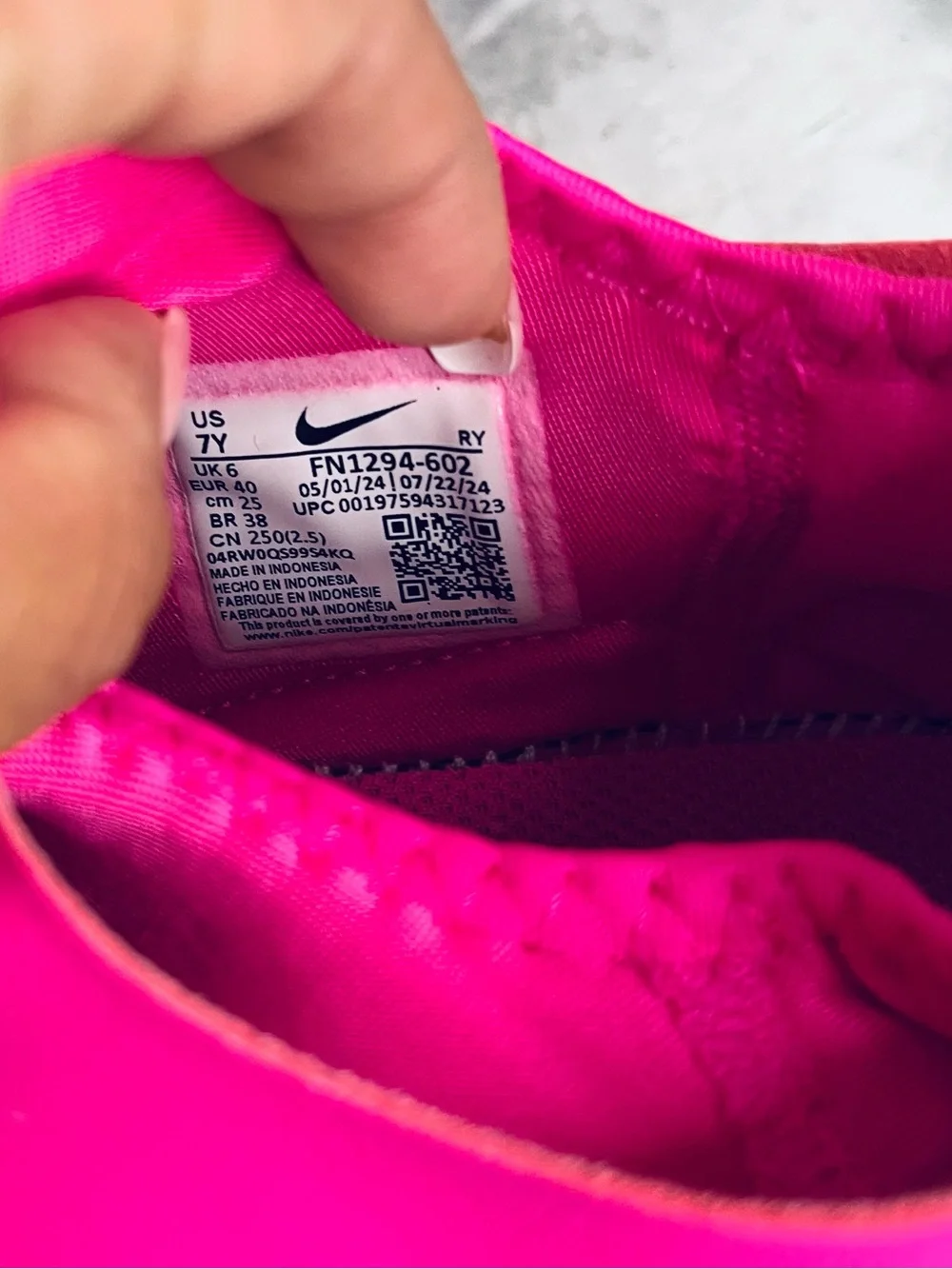 Nike Kids' Pink Slip-On Athletic Shoe